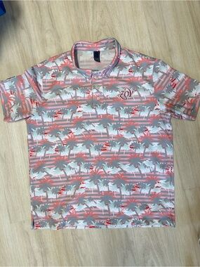 Zoy Dresscode International Golf Polo Shirt Palm Trees Mens Size 1004 Japan